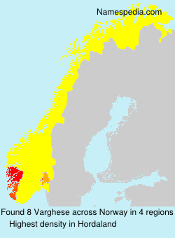 Surname Varghese in Norway