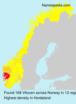 Surname Vikoren in Norway