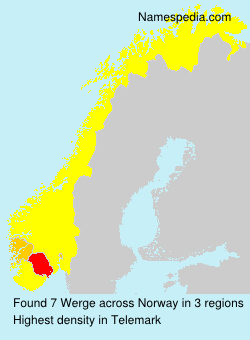 Surname Werge in Norway
