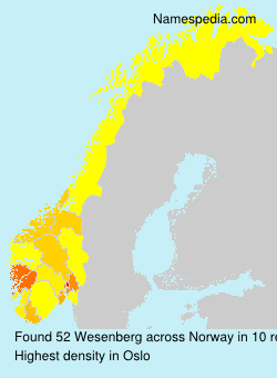 Surname Wesenberg in Norway