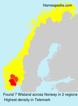 Surname Wisland in Norway