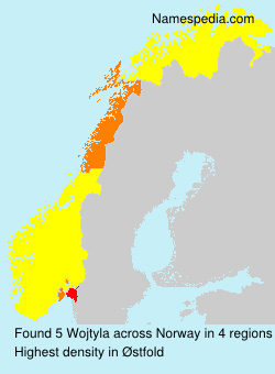 Surname Wojtyla in Norway