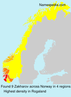 Surname Zakharov in Norway