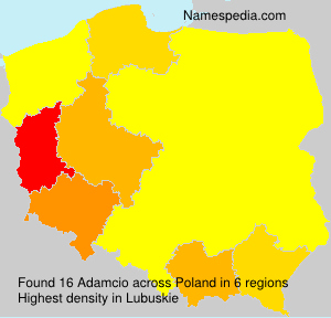 Surname Adamcio in Poland