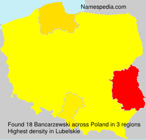 Surname Bancarzewski in Poland