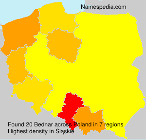 Surname Bednar in Poland
