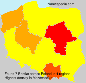 Surname Bentke in Poland