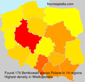Surname Bentkowski in Poland