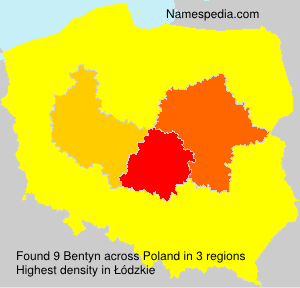 Surname Bentyn in Poland