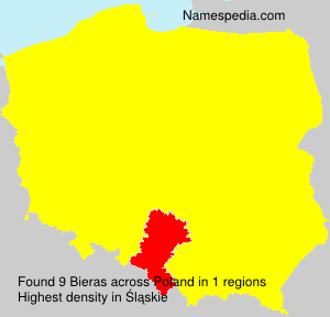 Surname Bieras in Poland