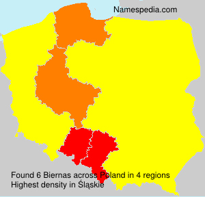 Surname Biernas in Poland Surname Biernas in Poland
