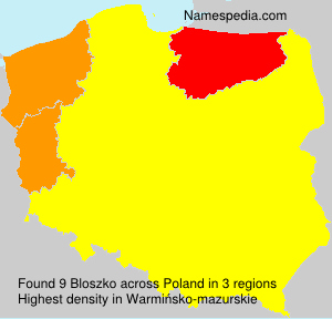 Surname Bloszko in Poland