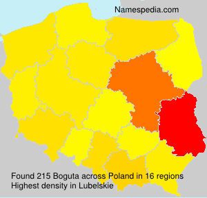 Surname Boguta in Poland