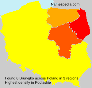 Surname Brunejko in Poland