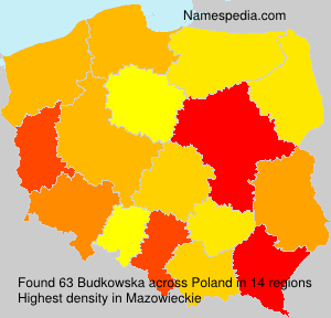 Surname Budkowska in Poland