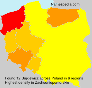 Surname Bujkiewicz in Poland