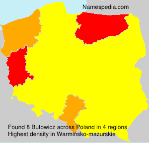 Surname Butowicz in Poland