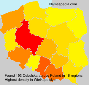 Surname Cebulska in Poland