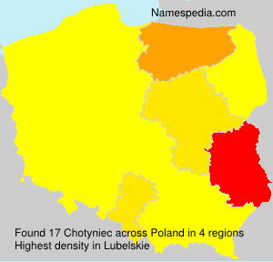 Surname Chotyniec in Poland