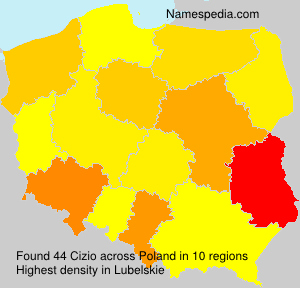 Surname Cizio in Poland