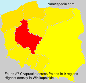 Surname Czapracka in Poland