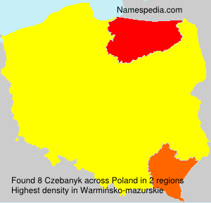 Surname Czebanyk in Poland