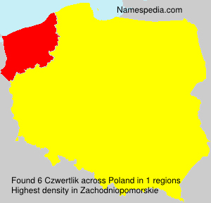 Surname Czwertlik in Poland