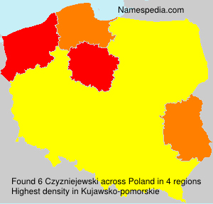 Surname Czyzniejewski in Poland Surname Czyzniejewski in Poland