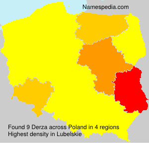 Surname Derza in Poland Surname Derza in Poland