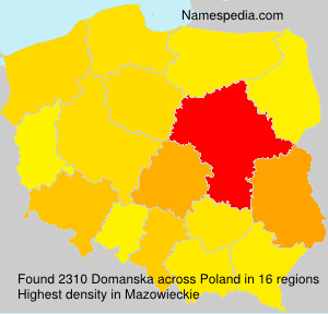 Surname Domanska in Poland