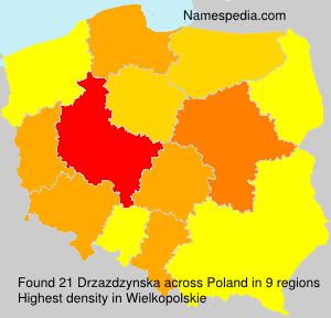 Surname Drzazdzynska in Poland