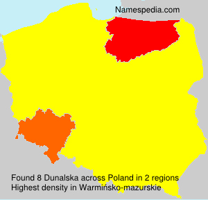 Surname Dunalska in Poland