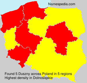 Surname Duszny in Poland