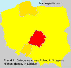 Surname Dziworska in Poland