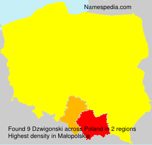 Surname Dzwigonski in Poland Surname Dzwigonski in Poland