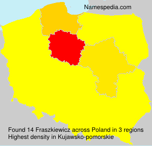 Surname Fraszkiewicz in Poland