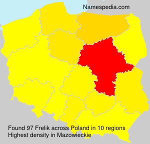 Surname Frelik in Poland