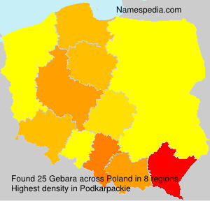 Surname Gebara in Poland