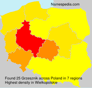 Surname Grzesznik in Poland