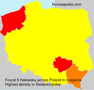 Surname Halewska in Poland Surname Halewska in Poland