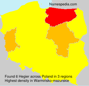 Surname Hegier in Poland