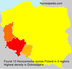 Surname Horozaniecka in Poland