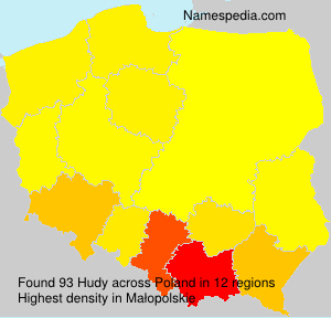 Surname Hudy in Poland