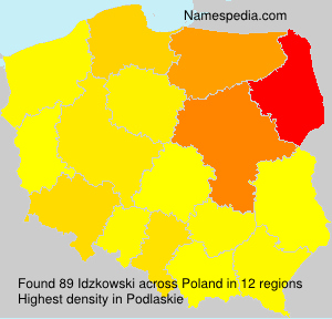 Surname Idzkowski in Poland