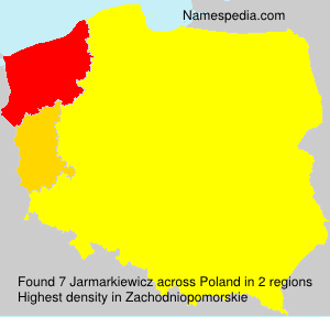 Surname Jarmarkiewicz in Poland