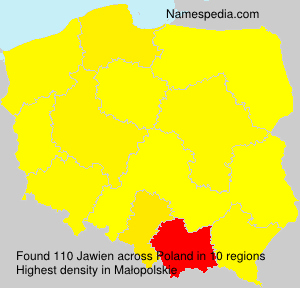Surname Jawien in Poland