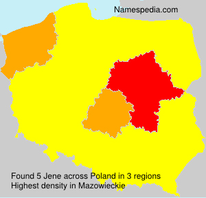 Surname Jene in Poland