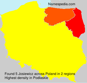 Surname Josiewicz in Poland