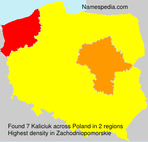 Surname Kaliciuk in Poland Surname Kaliciuk in Poland