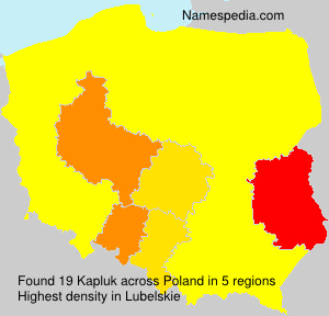 Surname Kapluk in Poland